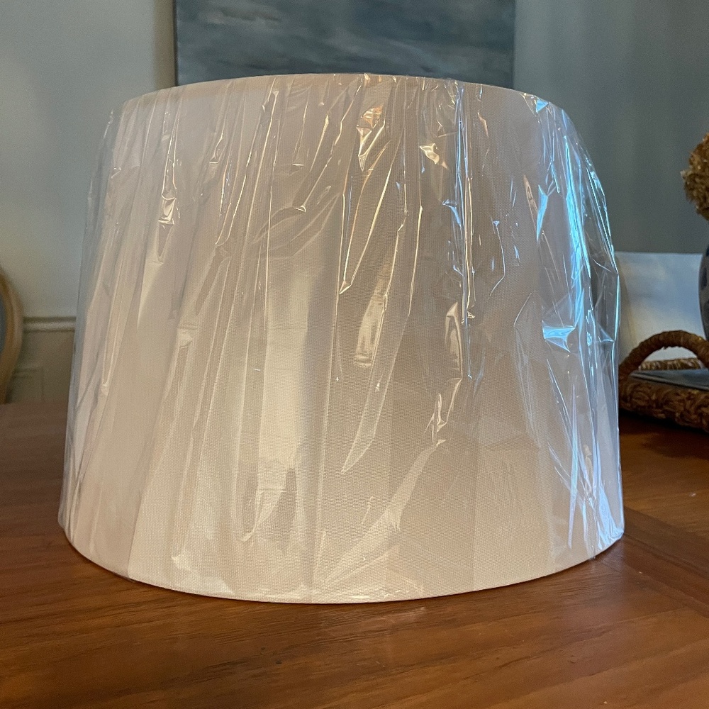 Sold on FBM - Classic White Drum Lampshade – New, Still in Protective Plastic